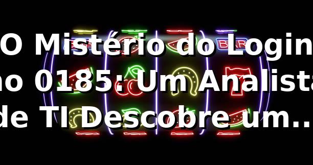 O Mistério do Login no 0185: Um Analista de TI Descobre um Mundo de Apostas 🕵️♂️